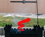 Campfire Flyers Flame-Powered Kinetic Dragon Sculpture