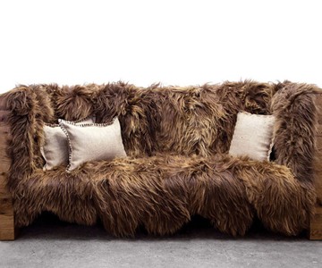Icelandic Wool & Reclaimed Oak Chewbacca Sofa Icelandic Wool & Reclaimed Oak Chewbacca Sofa