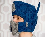 Crocheted Optimus Prime Helmet
