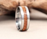 Titanium & Jack Daniels Barrel Ring