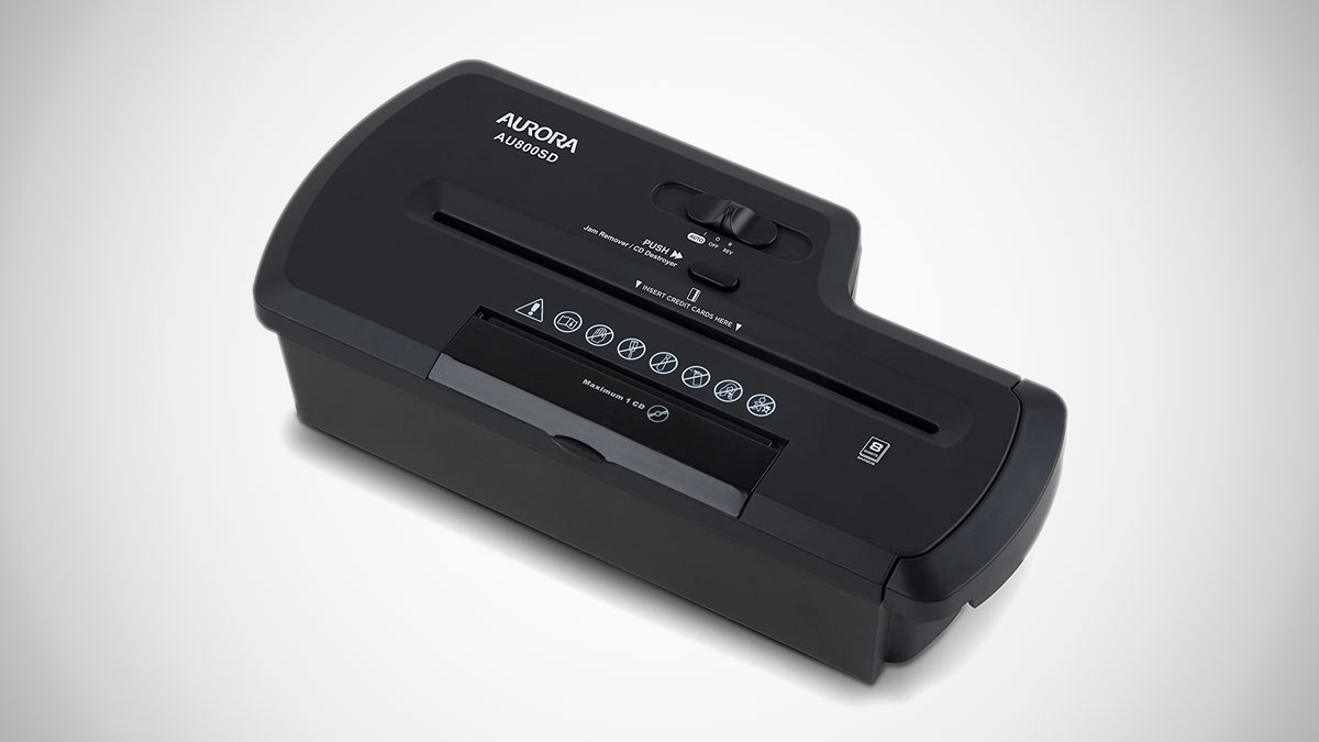 Aurora Professional Strip Cut Paper & Plastic Shredder Aurora Professional Strip Cut Paper & Plastic Shredder