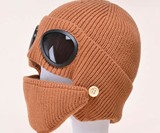 Aviator Goggle Beanie with Face Muffler