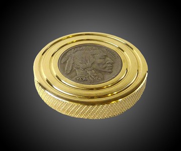 FlatTop Brass Buffalo Nickel Spinning Top