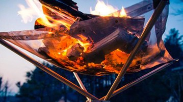 Scrimp: Rootless Portable Steel Mesh Fire Pit Scrimp: Rootless Portable Steel Mesh Fire Pit