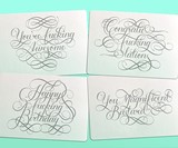Calligraphuck Profane Greeting Cards