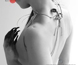Sterling Silver Bat Skeleton Necklace