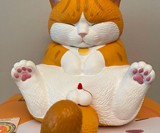 Crotch Staring Cat with Swappable Crotch Parts