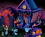 Nightmare Before Christmas Black Light Village