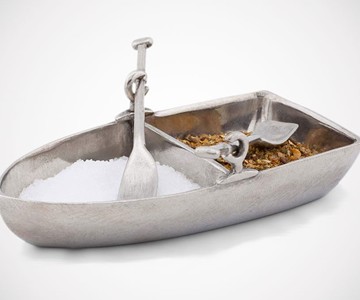Pewter Rowboat Salt Cellar Pewter Rowboat Salt Cellar