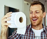 Man Holding Shitter