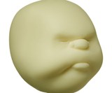 Smooshy Face Stress Ball White Pucker