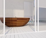Wooden Boat Bathtub