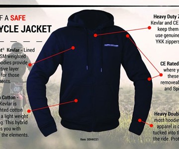 Dapper Defender Armored Kevlar Motorcycle Hoodie Dapper Defender Armored Kevlar Motorcycle Hoodie