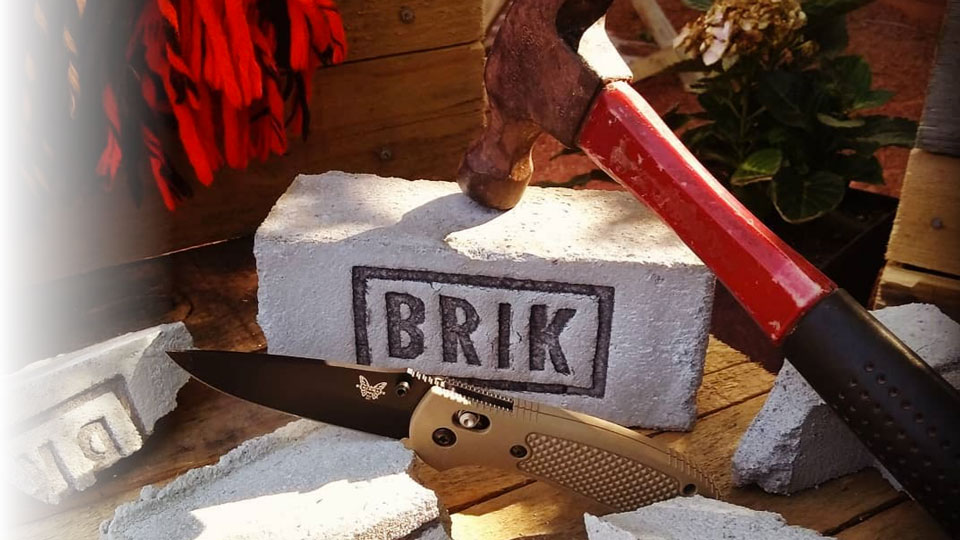 BRIK - Pocket Knife in a Concrete Block Gift Box BRIK - Pocket Knife in a Concrete Block Gift Box