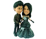 Your Face Gothic Wedding Cake Topper