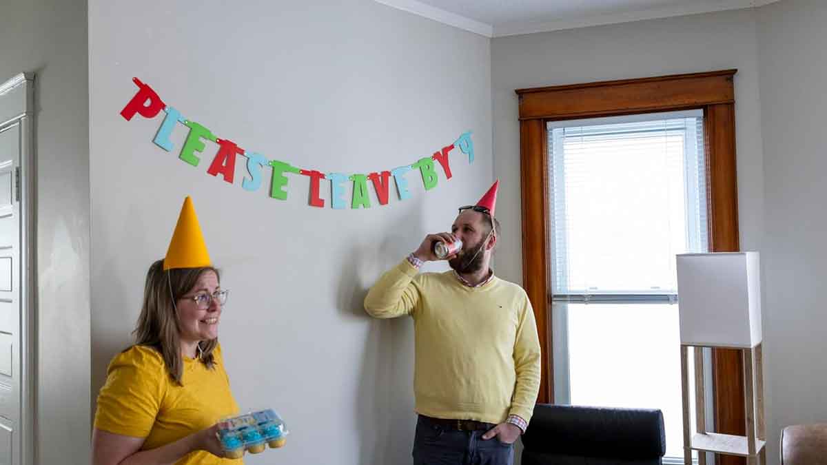 Please Leave by 9 Party Banner Please Leave by 9 Party Banner