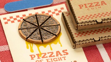 Pizzas of 8 Shareable Pizza Coin
