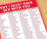 Why I Must Have Sex with You Checklist