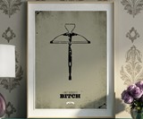 Walking Dead Minimalist Prints - Daryl Dixon