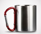 Stainless Steel Double Walled Carabiner Mug