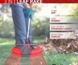 Alterra Tools 3-in-1 Leaf Rake