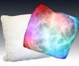 Acid Trip Pillow Lit and Unlit