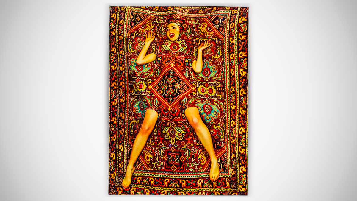 Lady on Carpet Rug Lady on Carpet Rug