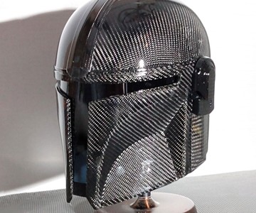 Carbon Composite Mandalorian Helmet