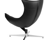 Bomber Jacket Leather Swivel Cocoon Chair