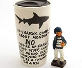 Mature Monday Shark Travel Mug