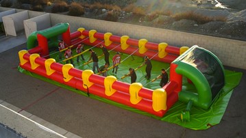 Inflatable Human Foosball Table