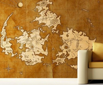 Final Fantasy VII World Map Mural Final Fantasy VII World Map Mural