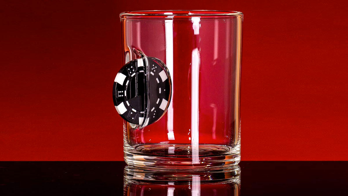 Casino Chip Whiskey Glass Casino Chip Whiskey Glass