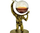 Atlas Etched Globe Liquor Decanter