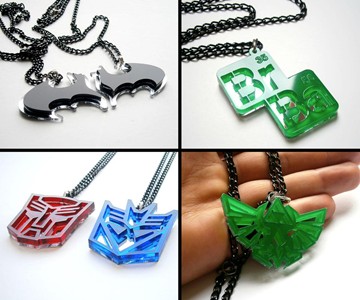 Laser Cut Pop Culture Necklaces Laser Cut Pop Culture Necklaces