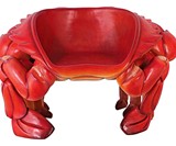 Giant Red King Crab Sculptural Chair