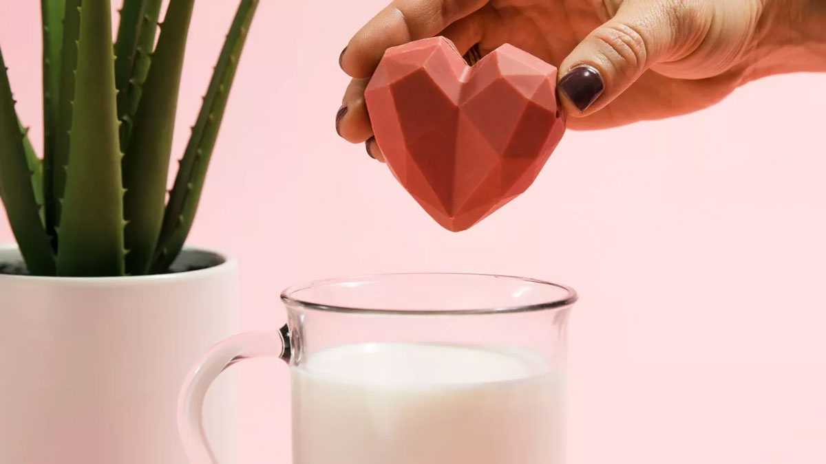 Valentine's Strawberries & Cream Heart Hot Cocoa Bomb