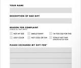 Gift Complaint Form