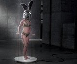 Woman Wearing Bunny Head in VITEO Shower