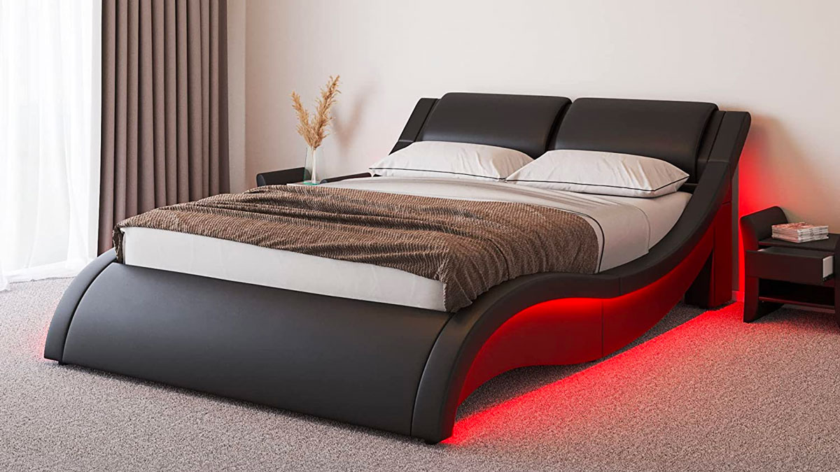 Lyon Wavelike LED Bed Frame Lyon Wavelike LED Bed Frame