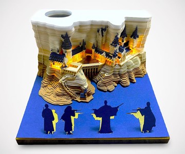 3D Magic Castle Notepad with LED Light