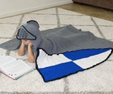 Crochet Hooded Knight Blanket