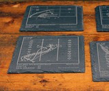NFL Football Teams' Greatest Plays Slate Coasters