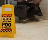 Deeply Satisfying Poo In Progress Bathroom Warning Sign