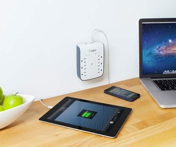 6-Outlet Surge Protector with Dual USB Ports 6-Outlet Surge Protector with Dual USB Ports