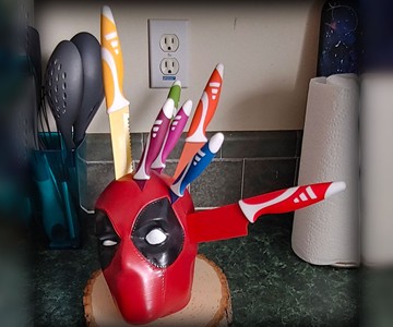 Deadpool Kitchen Knife Block Deadpool Kitchen Knife Block