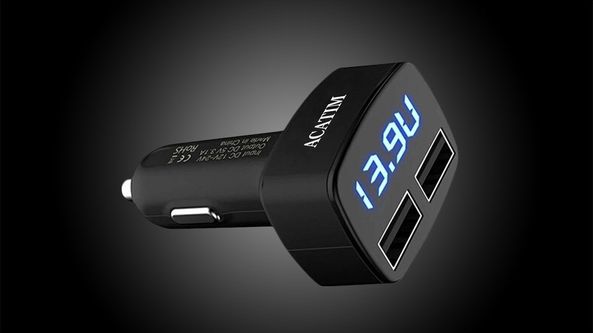 Dual USB Car Charger with LED Display Dual USB Car Charger with LED Display