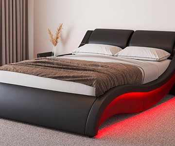 Lyon Wavelike LED Bed Frame Lyon Wavelike LED Bed Frame