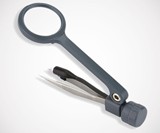 Tweezers with LED-Lit Magnifier