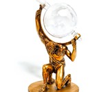 Atlas Etched Globe Liquor Decanter